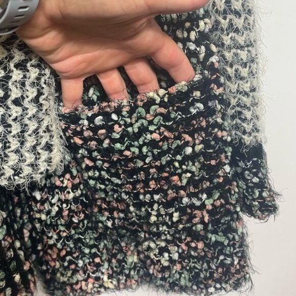 Dor Dor Couture Open Cardigan Shawl Collar Pockets Confetti Size XL - Picture 7 of 8